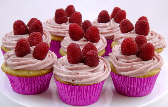Raspberry Vanilla Cupcakes